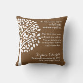 Coussin Prière rose de bénédiction de baptême de baptême (Verso)