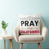 Coussin Priez pour la Californie ・ Soutien à CA (Chaise)