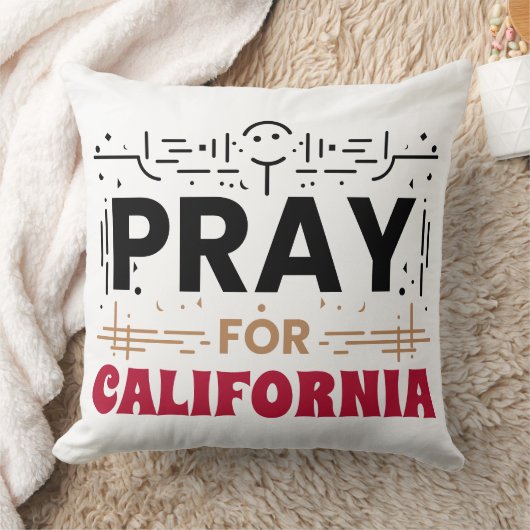 Coussin Priez pour la Californie ・ Soutien à CA (Couverture)