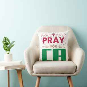 Coussin Priez pour la Californie : Unis dans la prière pou