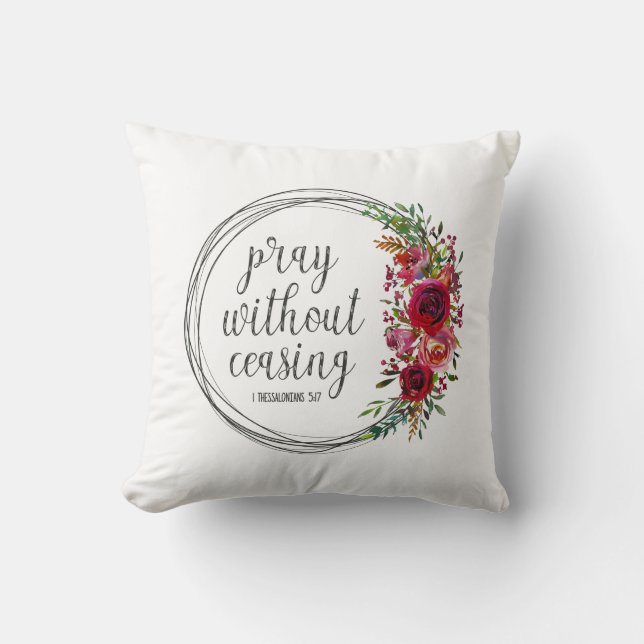 Coussin Priez Sans Cesse (Recto)