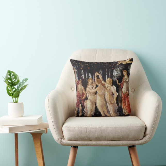 Coussin Primavera, Allégorie du Printemps par Sandro Botti (Chaise)
