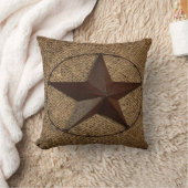 Coussin Primitive rustique burlap western country texas st (Couverture)