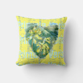 Coussin Primula Veris sur Coeur à cowslip jaune 2 designs (Recto)