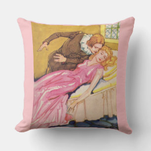 Coussin Prince Charming baiser Beauté dormante