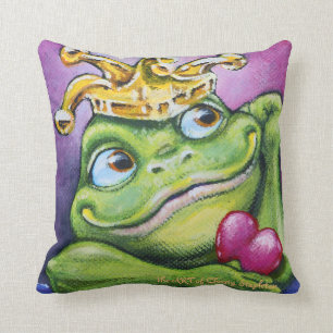 Coussin Prince de grenouille par le carreau carré de TACS