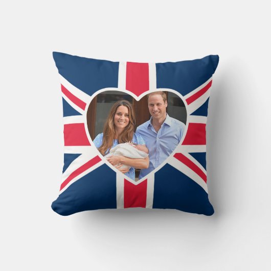 Coussin Prince George - William et Kate (Recto)