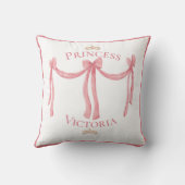 Coussin Princess Pink Nom Gold Crowns Satin Girly (Verso)