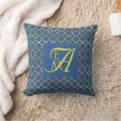 Coussin Princesse Bleu Quatrefeuille MONOGRAM Mariage (Couverture)