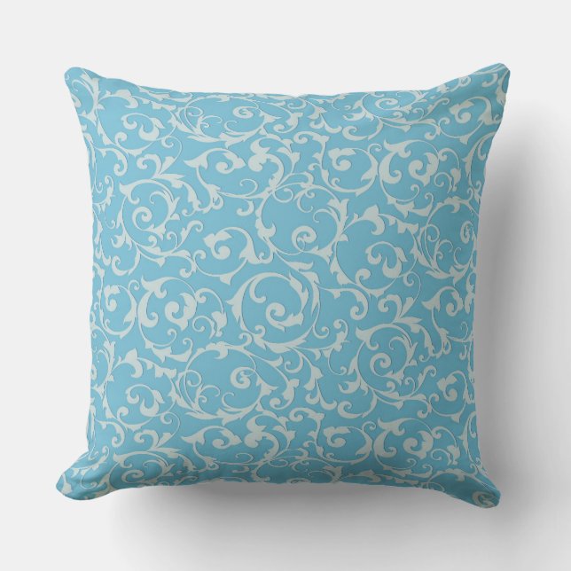 Coussin Princesse Bleue Royale Conte de Fées Chic (Recto)