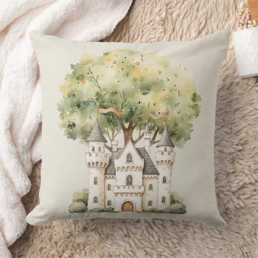 Coussin Princesse de conte de fées à l'aquarelle Fantaisis (Couverture)