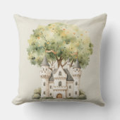 Coussin Princesse de conte de fées à l'aquarelle Fantaisis (Recto)