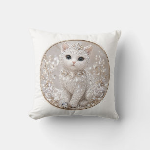 Coussin Princesse Diamant Étonnante Chat Luxe de Haute Q
