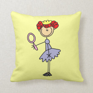Coussin Princesse d'une chevelure rouge