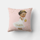 Coussin Princesse ethnique Ballerina Nursery Name d'or (Verso)