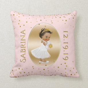 Coussin Princesse ethnique Ballerina Nursery Pink Gold de