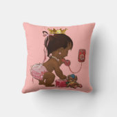 Coussin Princesse ethnique personnalisée sur téléphone Ted (Verso)