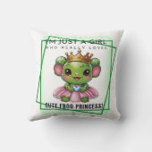 Coussin Princesse Kawaii Frog Imprimer (Verso)