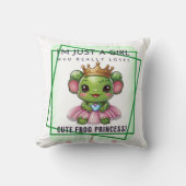 Coussin Princesse Kawaii Frog Imprimer (Recto)