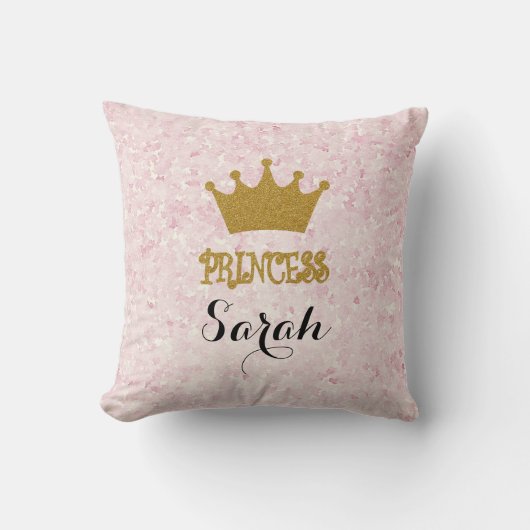 Coussin Princesse personnalisée carreau (Recto)