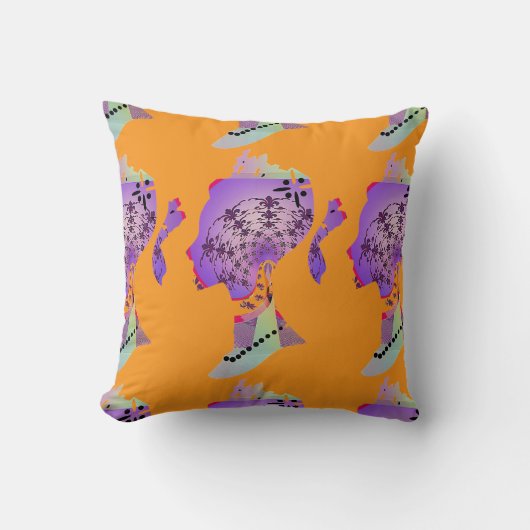 Coussin Princesse Queue de Cheval Orange (Recto)
