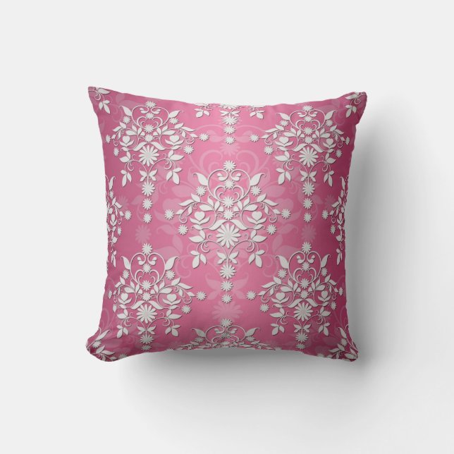 Coussin Princesse Rose Daisy Damask (Recto)