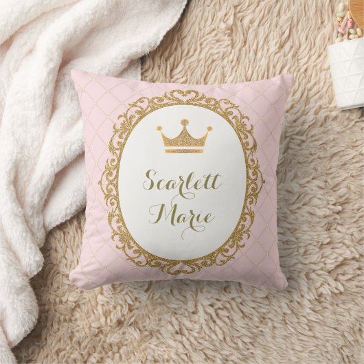 Coussin Princesse royale Crown Nursery Decoration d'or (Couverture)