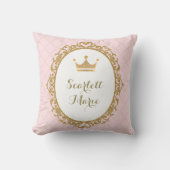 Coussin Princesse royale Crown Nursery Decoration d'or (Recto)