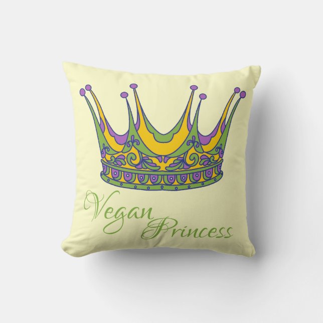 Coussin Princesse végétalienne (Recto)