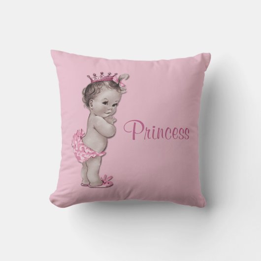 Coussin Princesse vintage rose pâle (Recto)