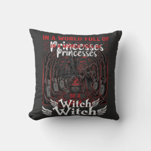 Coussin Princesses Sorcière Halloween Château Chaudron Tom