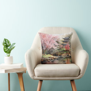 Coussin Printemps du jardin japonais