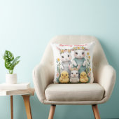 Coussin Printemps Équipe Mignon Lapin & Poussin Pâques (Chaise)