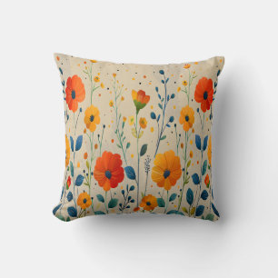 Coussin Printemps fleur sauvage
