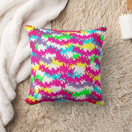 Coussin Prises éparses -Pop de design d'effet de floraison (Couverture)