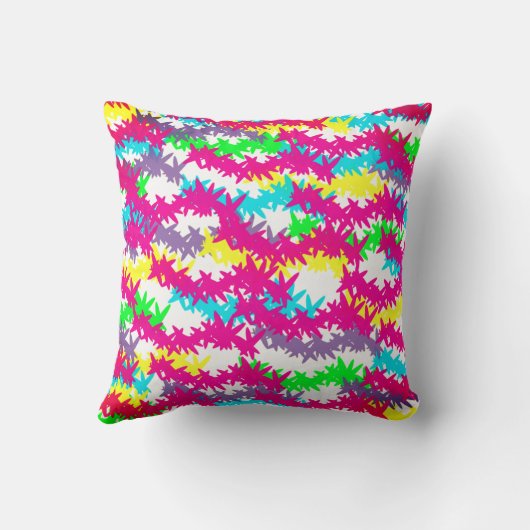 Coussin Prises éparses -Pop de design d'effet de floraison (Verso)