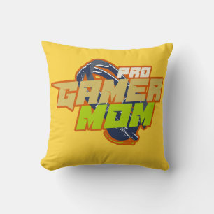 Coussin Pro Gamer Maman badge drôle T-Shirt