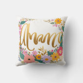 Coussin Procreate Mama Fleur sauvage Gold Est. 2024 (Verso)