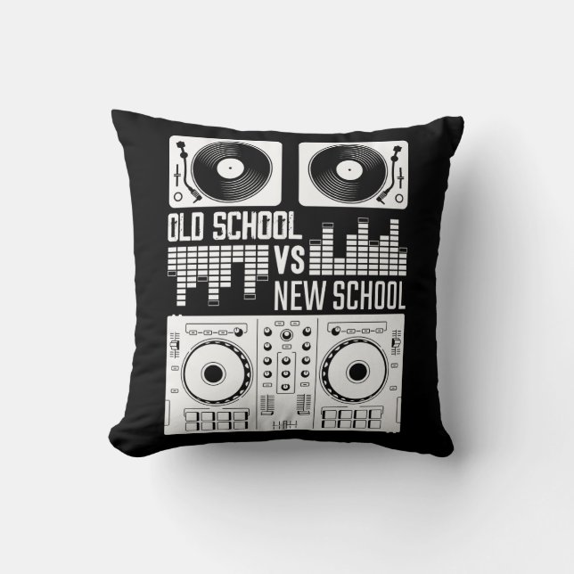 Coussin Producteur musical DJ Old School Vinyl electro Tec (Recto)
