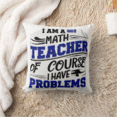 Coussin Prof de maths Blague  (Couverture)