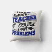 Coussin Prof de maths Blague  (Verso)