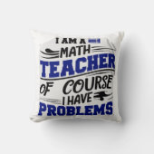 Coussin Prof de maths Blague (Recto)