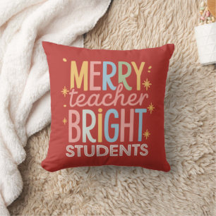 Coussin Prof Enjoué Élèves Brillants Noël Xmas Drôle