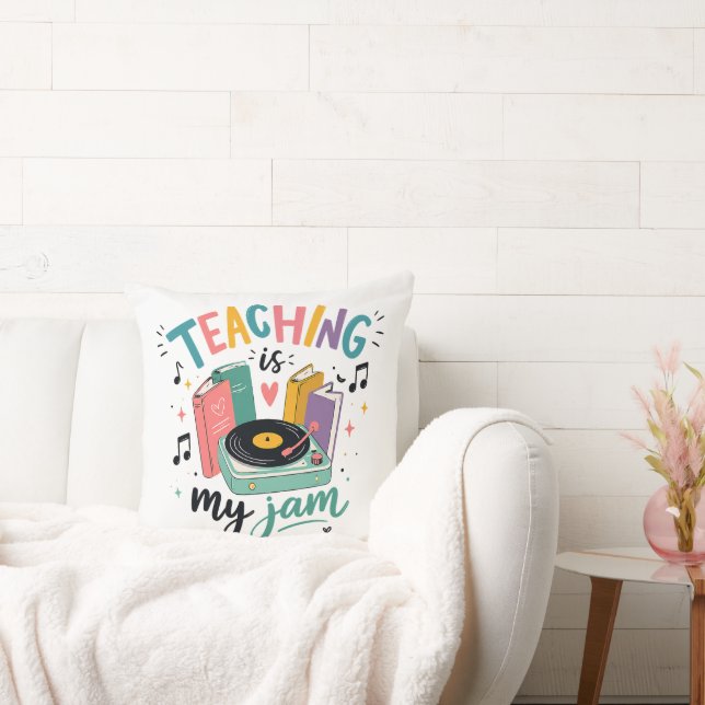 Coussin Prof Enseignement Rétro Est Mon Jam Disque Vinyle  (Canapé)