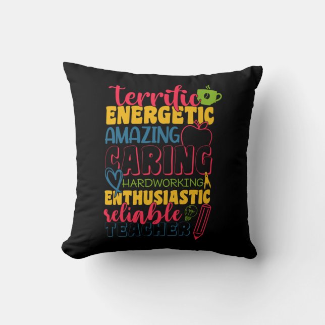 Coussin Professeur Cadeaux | Enseignant de soins Extraordi (Recto)