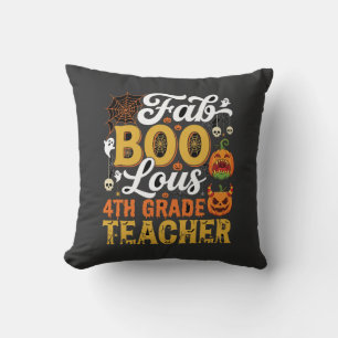 Coussin Professeur de 4e année Faboolous Halloween
