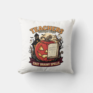 Coussin Professeur de Halloween Cerveau Magique