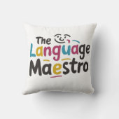 Coussin Professeur de langue présenter des idées (Verso)