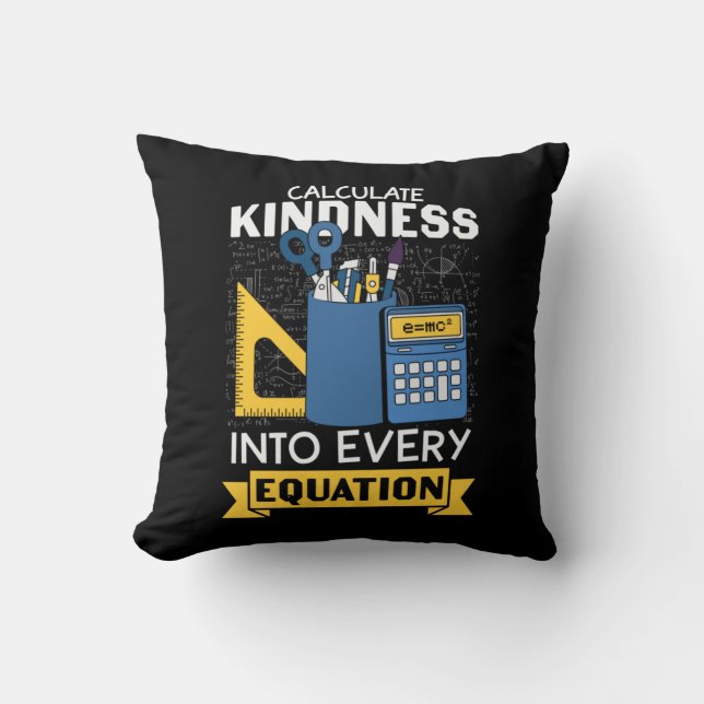 Coussin Professeur de mathématiques Calculer la gentilless (Recto)