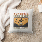 Coussin Professeur d'Halloween Balai Cassa Conception Vint (Couverture)